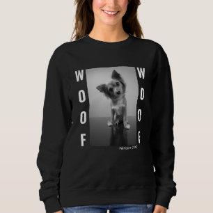 Cool Dog Photo Personalized Womens Black Trui