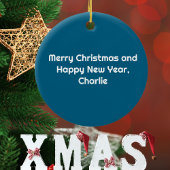 Cool Dog Pilot Foto, Vrolijk Kerstfeest, Personali Keramisch Ornament