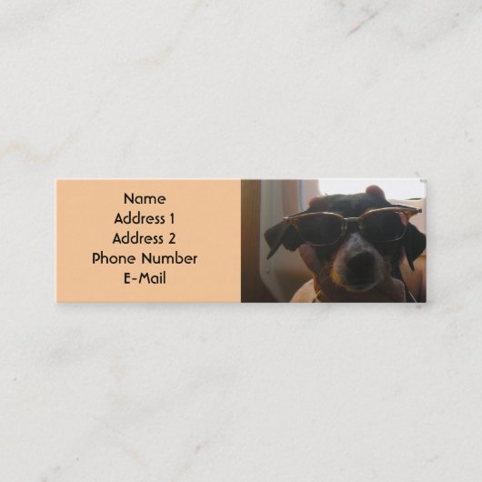 COOL DOG PROFILE-KAART MINI VISITEKAARTJE (Voorkant)
