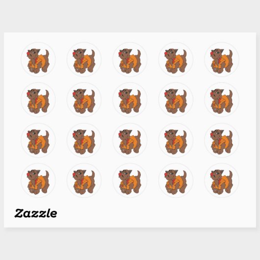 Cool Dog Ronde Sticker (Vel)
