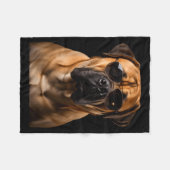 Cool Dog Sungles Bullmastiff Funny Look  Fleece Deken (Voorkant (Horizontaal))
