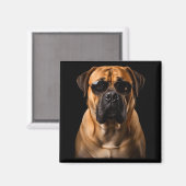 Cool Dog Sungles Bullmastiff Funny Look  Magneet (Voorkant / Achterkant)
