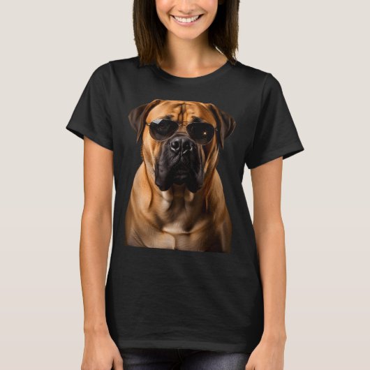 Cool Dog Sungles Bullmastiff Funny Look T-shirt (Voorkant)