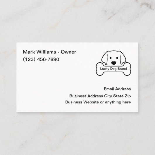 Cool Dog Theme Double Side Visitekaartjes (Achterkant)