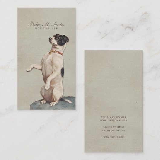 Cool Dog Trainer  Animal Simple Elegant Visitekaartje (Voorkant / Achterkant)