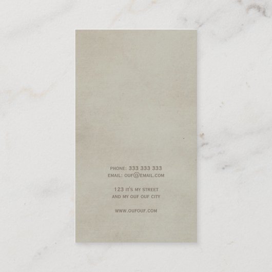 Cool Dog Trainer  Animal Simple Elegant Visitekaartje (Achterkant)