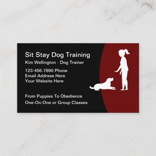 Cool Dog Training Moderne Visitekaartjes (Voorkant)