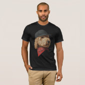 Cool Dog with Cap & Bandana T-Shirt | Stylish Dog (Voorkant volledig)