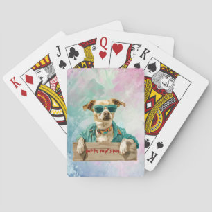 Cool Dog Zonnebril Happy Paw's Day Pokerkaarten