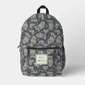 Cool Dogs with Plants Personalized Name Green Bedrukte Rugzak (Voorkant)