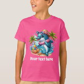 Cool dolfijn voeg tekst pool meisjes t-shirt (Voorkant)