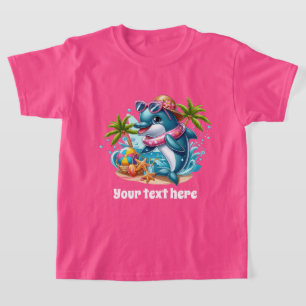 Cool dolfijn voeg tekst pool meisjes t-shirt