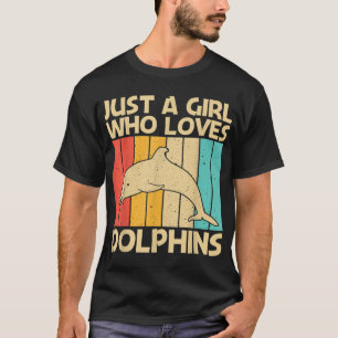 Cool Dolphin Design for Girls Mam Ocean Animal Dol T-shirt