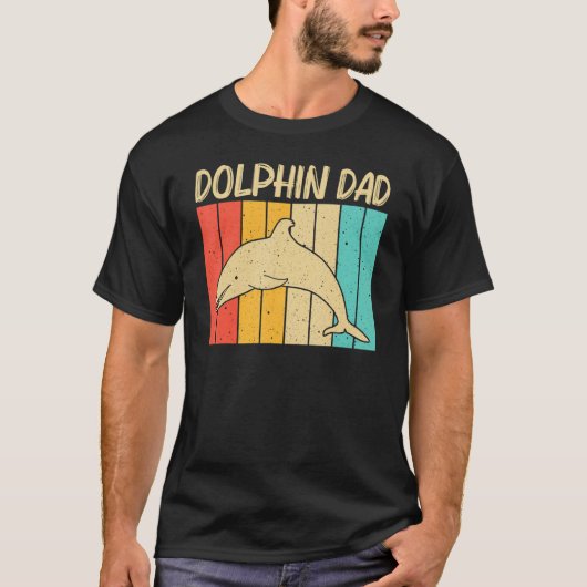 Cool Dolphin For Dad Men Ocean Animal Dolphin T-shirt (Voorkant)