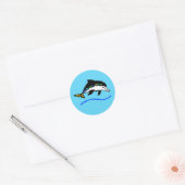 Cool DOLPHIN - Originele afbeelding - Ocean wildli Ronde Sticker (Envelop)