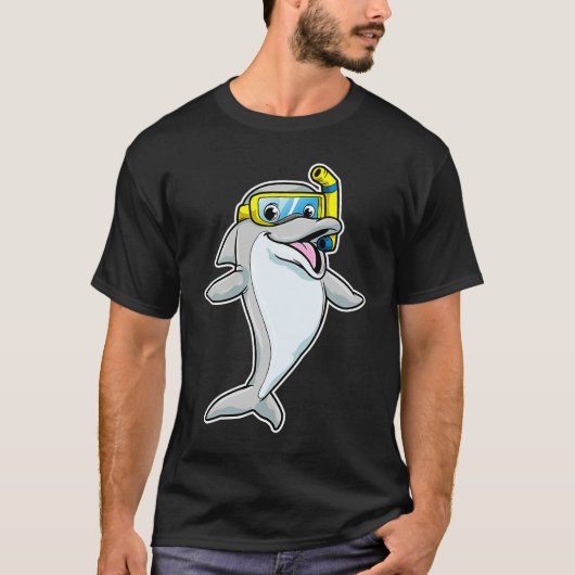 Cool Dolphin Snorkel Whale Cute Dolphins Lover Men T-shirt (Voorkant)
