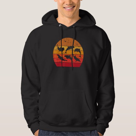 Cool Dolphins Vintage Graphic  Dolphin Show Hoodie (Voorkant)