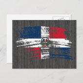 Cool Dominicaanse vlag Briefkaart (Voorkant / Achterkant)