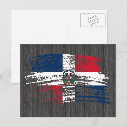 Cool Dominicaanse vlag Briefkaart (Voorkant / Achterkant)