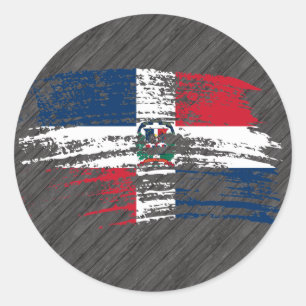 Cool Dominicaanse vlag Ronde Sticker