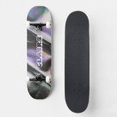 Cool Donker Holografische Naam Verzamelbaar Persoonlijk Skateboard (Voorkant)