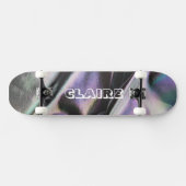 Cool Donker Holografische Naam Verzamelbaar Persoonlijk Skateboard (Horizontaal)