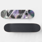Cool Donker Holografische Naam Verzamelbaar Persoonlijk Skateboard (Horizontaal)