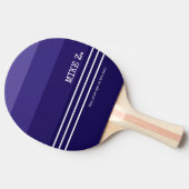 Cool Donkerblauw gestreept Tafeltennisbatje (Zijkant)