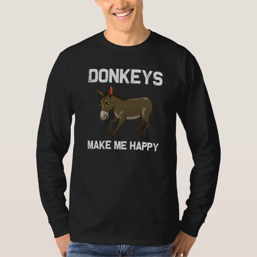 Cool Donkey For Men Women Mule Donkey  Safari Anim T-shirt (Voorkant)