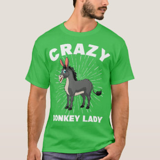 Cool Donkey Lovers for Women Girls Donkey Lady Zoo T-shirt