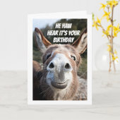 **COOL DONKEY ZEGT "HAPPY BIRTHDAY" UNCLE KAART (Gele Bloem)