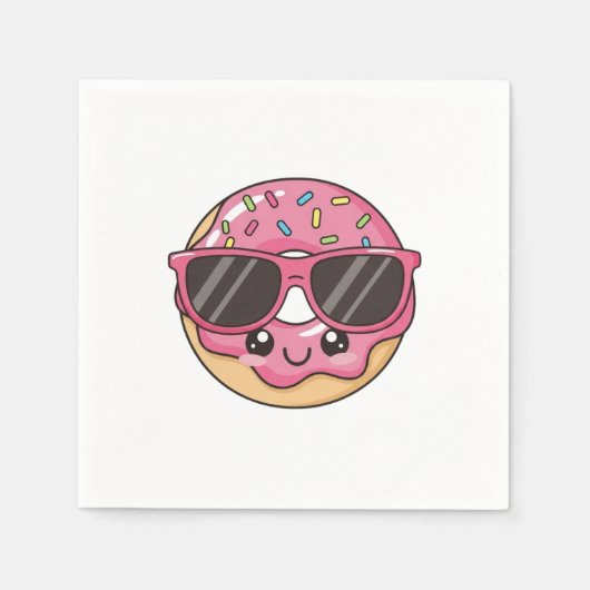 Cool Donut met zonnebril Servet (Voorkant)