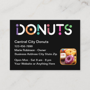 Cool Donut Thema Donut Winkel Visitekaartje