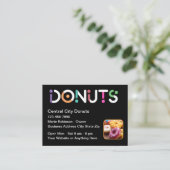 Cool Donut Thema Donut Winkel Visitekaartje (Staand voorkant)