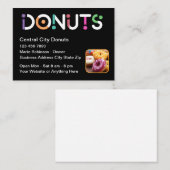 Cool Donut Thema Donut Winkel Visitekaartje (Voorkant / Achterkant)