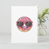 Cool Donut with Sunglasses Kaart (Staand voorkant)