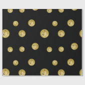 Cool Doquote in Cryptocurrency Coin Sign Pattern Cadeaupapier (Vlak)