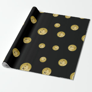 Cool Doquote in Cryptocurrency Coin Sign Pattern Cadeaupapier