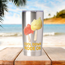 Cool Down Mode On: Iron T & Bunny Girl Popsicles Geïsoleerde Drinkbeker