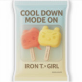 Cool Down Modus: Frozen Treat Buddies Speelgoed Ku Sticker (Voorkant)