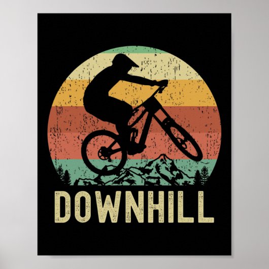 Cool Downhill Jersey, Mountain Biking, Cycling, Mo Poster (Voorkant)
