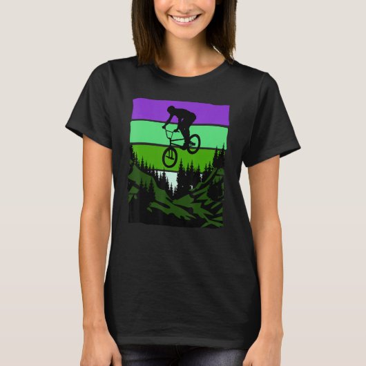 Cool DownHill Mountain Bike Design for Hardcore Cy T-shirt (Voorkant)