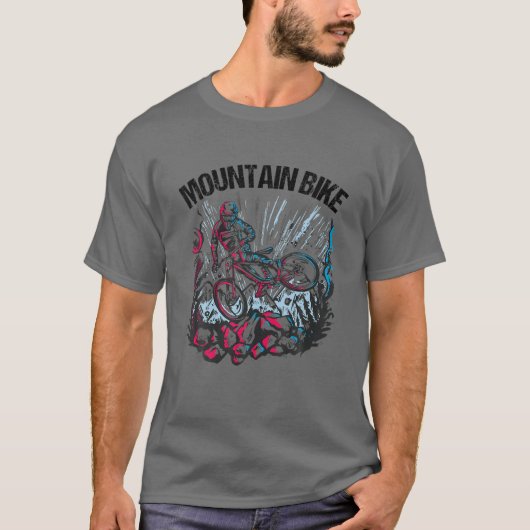 Cool Downhill Mountain Bike T-shirt (Voorkant)