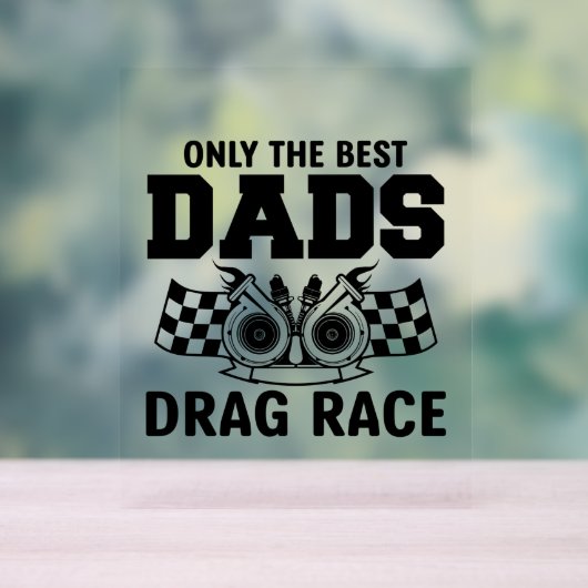 Cool drag racing Pap word art Acryl Bord (Neutraal)