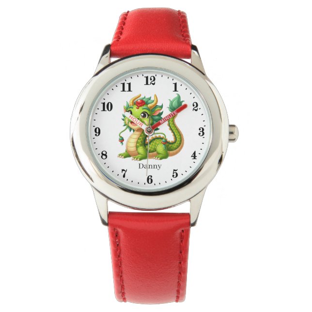 Cool Dragon add name Horloge (Voorkant)