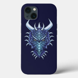 Cool Dragon Art - Paarse Blue Magical Dragon Head Case-Mate iPhone Case