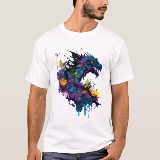 Cool Dragon Art T-shirt (Voorkant)