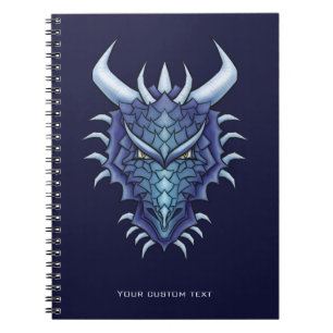 Cool Dragon Head aangepaste tekst Notitieboek