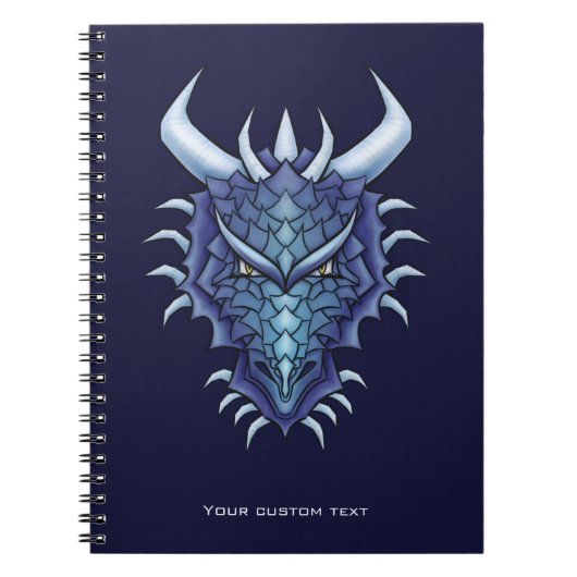 Cool Dragon Head aangepaste tekst Notitieboek (Voorkant)