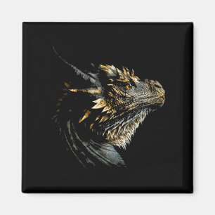 Cool Dragon Head Mythical Dragon Face Breathing Fi Magneet